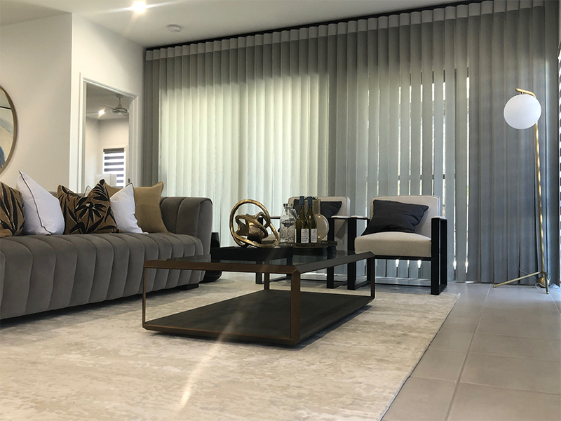 modern living room furnished