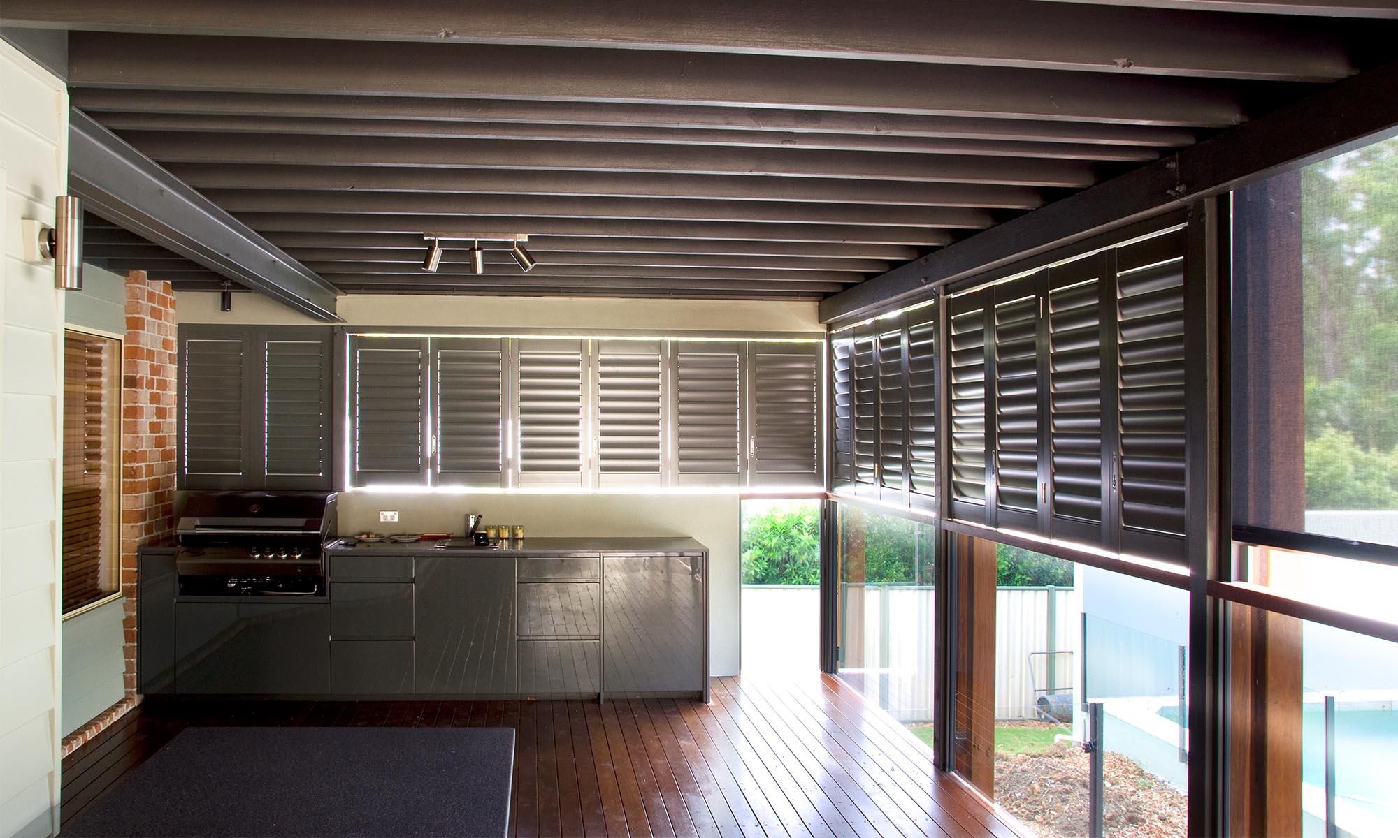 Large wooden pergola